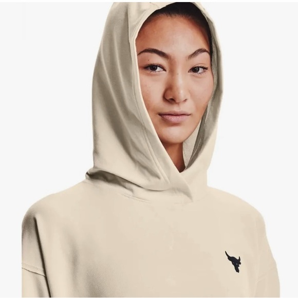 💥Under Armour UA Project Rock Hooded Cropped Sweatshirt💥 NWT - Picture 5 of 13